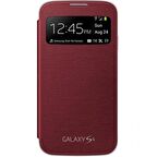Galaxy S4 i9500 ile Uyumlu S View Cover Kılıf Kırmızı EF-CI950BREGWW