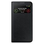 Galaxy S4 i9500 ile Uyumlu Kılıf S View Cover (Deri) Siyah EF-MI950B
