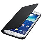 Galaxy Grand 2 G7100 ile Uyumlu Flip Wallet Kılıf Siyah EF-WG710BBEGWW