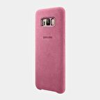 Galaxy S8 Plus ile Uyumlu Alcantara Cover Pembe EF-XG955APEGWW