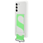 Galaxy S21 FE ile Uyumlu Kayışlı Silikon Kılıf Beyaz-EF-GG990TWEGWW