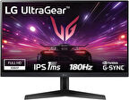 LG UltraGear 24GS60F-B 23.8" 1 ms Full HD IPS 180 Hz Oyuncu Monitörü Teşhir
