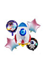 Uzay Konsepti Folyo Balon Seti 5'li