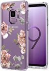 Spigen Galaxy S9 ile Uyumlu Kılıf Liquid Crystal Blossom Flower