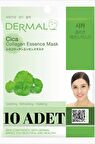 DERMAL Canlandırıcı, Yenileyici, Sakinleştirici Centella Asiatica Özlü Kolajen Maske X10 Adet