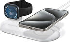 Spigen MagFit Duo AMP02796 2in1 Beyaz MagSafe Docking Station Teşhir