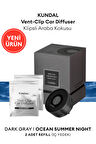 Klipsli Araba Kokusu Dark Gray (Ocean Summer Night) KUNDAL Vent-Clip Car Diffuser Dark Gray