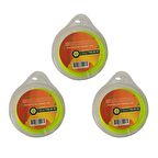 Guardino Kenar Kesme Misina Altı Köşe 2mm 15m Yeşil 3lü Paket