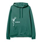 Basketball  Baskılı Yeşil Hoodie
