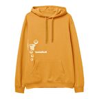 Basketball Baskılı Hoodie-Portakal