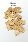 Oya Abiye Bileklik Kolye Pleksi Metalik Plastik Pul Altın Renk 24 gram 150 adet - BNC549
