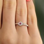 925 Ayar Gümüş Ayarlanabilir Zirkon Taş Yüzük Silver