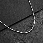 925 Ayar Gümüş Mors Stili Erkek Zincir Kolye