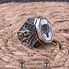 925 Ayar Gümüş Göktürkler'in Devlet Arması Desenli Yüzük