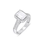 925 Ayar Gümüş Baget Taşlı Kadın Yüzüğü