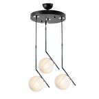 TT019-3Y-SY-KR TT Aydınlatma Krom 3 lü Dirsek Kol Yuvarlak Avize