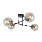 TT028-4 SY-ESK TT Aydınlatma Mat Siyah - Eskitme 4 lü Lüks Avize