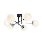 TT027-6 SY-KR TT Aydınlatma Mat Siyah - Krom 6 lı Lüks Avize