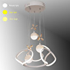 TT307-3TPL-BY TT Aydınlatma Helezon Modeli Mat Beyaz 3 Toplu 3 Renk Modüllü Ledli Avize