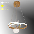 TT404-TPL-SR TT Aydınlatma Göz Modeli Sarı Kaplama Tek Toplu 3 Renk Modüllü Ledli Avize