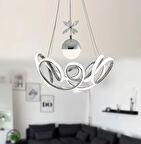 TT330-1TPL-KR TT Aydınlatma Zambak Modeli Krom Kaplama Tek Toplu 3 Renk Modüllü Ledli Avize