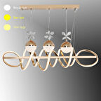 TT314-3TPL-YM-FSR TT Aydınlatma Büyük Sarmal Modeli Yemek Masası Fransız Sarı Kaplama Led Avize