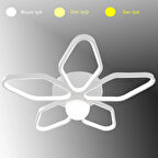 TT337-BY TT Aydınlatma 3 Renk Modüllü Toplu Mat Beyaz Plafonyer Led Avize