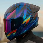 Ls2 Rapid 2 Optik Race Full Face Motosiklet Kaskı Yarış Spoiler +  Şeffaf + Gökkuşağı Vizörlü