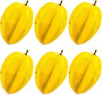 Yapay Meyve Carambole Star Fruit Yapay Yıldız Meyvesi Sarı 6 Lı Paket