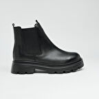 Hakiki Deri Kısa Topuklu Kadın Bot