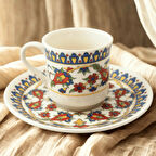 Osmanlı Çini Motifli 6 Kişilik Fincan Takımı