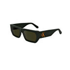 Calvin Klein Jeans CKJ 24625S 309 55 Unisex Dikdörtgen Yeşil Kemik Güneş Gözlüğü