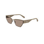 Calvin Klein Jeans CKJ 24207S 671 58 Unisex Geometrik Kahverengi Metal Güneş Gözlüğü