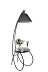GÜLER SİYAH LAMBADER PRAMİT HASIR SİYAH ABAJURLU