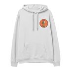 Explorer  Baskılı Beyaz Hoodie