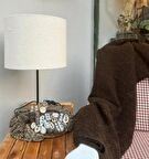 özel tasarımel yapımı pebble artağaç parçası abajur