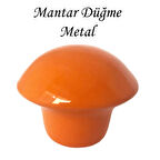 Turuncu Mantar Düğme Kulp Çocuk Bebek Mobilya Çekmece Dolap Kapak Kulbu Metal Kulp Aksesuarları Vidalı