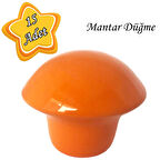 15 Adet Turuncu Mantar Düğme Kulp Çocuk Bebek Mobilya Çekmece Dolap Kapak Kulbu Metal Kulp Aksesuarları Vidalı