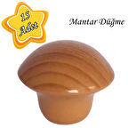 15 Adet Kayın Mantar Düğme Kulp Mobilya Çekmece Dolap Kapak Kulbu Metal Kulp Aksesuarları Vidalı