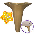 Zelve 15 cm Açık Ceviz  Lüx Mobilya Kanepe Sehpa Ünite Koltuk Ayağı Baza Ayak 