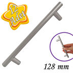 12 Adet Boy Kulp Mat Krom 128 mm Kulp Mobilya Mutfak Dolabı Çekmece Dolap Kapak Kulpu Kulbu Metal Kulpları