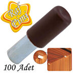 Raf Pimi Plastik Başlı Cam Tutucu Çivisi Mobilya Dolap Pimi Kahverengi (100 Adet)