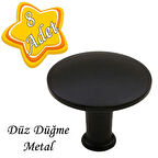 8 Adet Düz Düğme Siyah Kulp Mobilya Çekmece Dolap Kapak Kulbu Metal Kulp Aksesuarları Vidalı