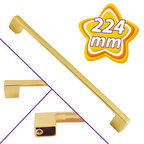 Marmara Kulp 224 mm Altın Mutfak Kulpu Çekmece Dolap Kapak Kulbu Metal  Mobilya Dolabı Kulpları 