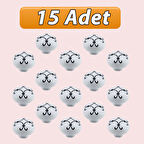 15 Adet Defne Siyah Çizgili Beyaz Polimer Düğme Kulp Mantar Mobilya Mutfak Dolabı Çekmece Kulbu Kulpları