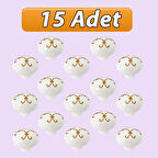 15 Adet Defne Altın Çizgili Beyaz Polimer Düğme Kulp Mantar Mobilya Mutfak Dolabı Çekmece Kulbu Kulpları