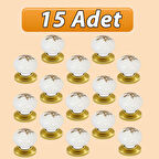 15 Adet Yasemin Kulp Beyaz Polimer Düğme Kulp Altın Tablalı Mobilya Mutfak Dolabı Çekmece Kulbu Kulpları