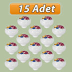 15 Adet Menekşe Kulp Beyaz Polimer Düğme Kulp Mantar Mobilya Mutfak Dolabı Çekmece Kulbu Kulpları