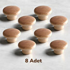 8 Adet Bihe Plastik Çanak Mantar Kulp Ceviz Düğme Mobilya Mutfak Dolap Dolabı Çekmece Kulbu Kulpları