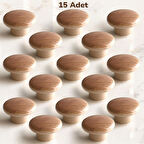 15 Adet Bihe Plastik Çanak Mantar Kulp Ceviz Düğme Mobilya Mutfak Dolap Dolabı Çekmece Kulbu Kulpları